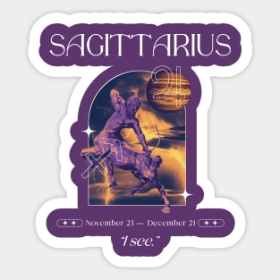 I see Sagittarius Zodiac Sign Sticker